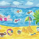 Children&#39;s drawing - summer holidays