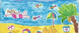 Children&#39;s drawing - summer holidays