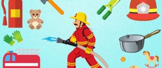 Дидактическая игра «Что нужно пожарному для работы»